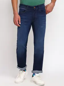 Wrangler Men Navy Blue Vegas Skinny Fit Light Fade Stretchable Jeans