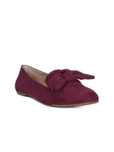 London Rag Burgundy Bow Detail Loafers
