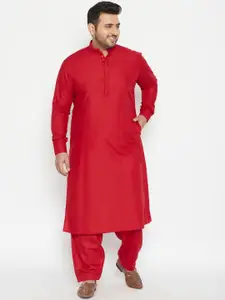 VASTRAMAY Men Maroon Kurta with Pyjamas