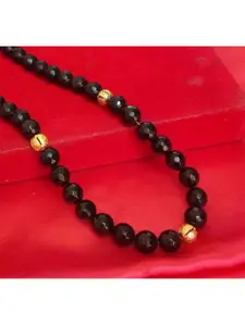 RICH AND FAMOUS Gold-Plated  Agate & Micro Gold Beads Necklace