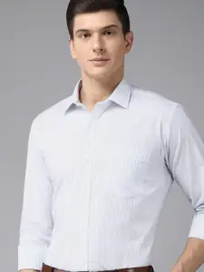 Park Avenue Men Blue Slim Fit Striped Formal Shirt