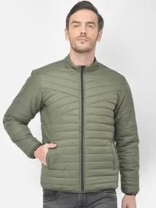 Canary London Men Olive Green Outdoor Puffer Jacket