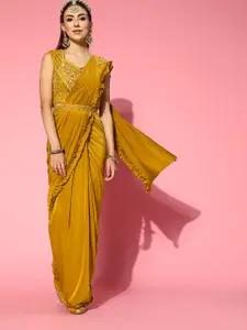 Chhabra 555 Solid Saree with Embellished border