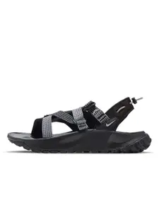 NIKE Men Grey & Black Oneonta Sports Sandals