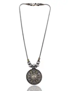 EL REGALO Silver-Toned Brass Handcrafted Necklace