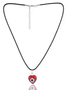 EL REGALO Red & Blue Brass Evil Eye Necklace