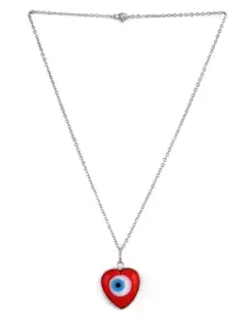 EL REGALO Red & White Brass Evil Eye Necklace