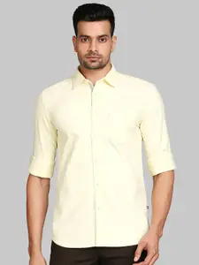 Parx Men Yellow Slim Fit Cotton Casual Shirt