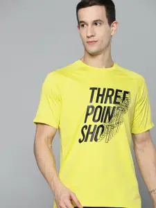 HRX By Hrithik Roshan Basketball Men Sulphur Spring Rapid-Dry Typography Tshirts