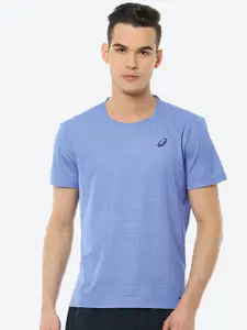 ASICS Men Blue Ventilate Actibreeze Ss Running T-shirt