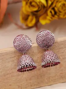 Crunchy Fashion Maroon Contemporary Jhumkas Earrings