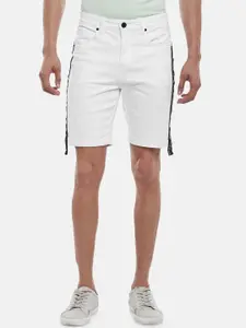 People Men White Striped Shorts