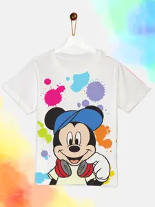 YK Disney Boys Multicoloured Mickey Mouse Printed T-shirt
