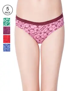 Dollar Missy Women Printed Pack of 4 Lycra Bikini Panties