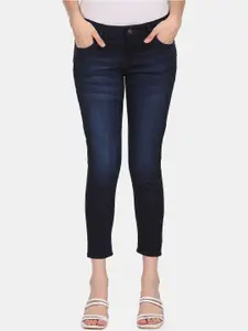 Sugr Women Blue Low Distress Light Fade Mid-Rise Regular-Fit Jeans