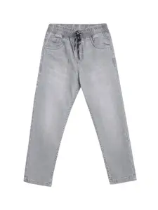 Donuts Boys Grey Mid Rise Stone Wash Jeans