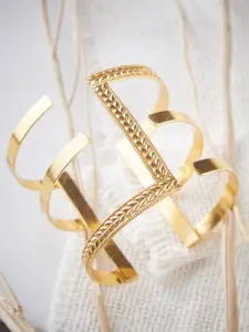 ATIBELLE Women Gold-Plated Cuff Bracelet