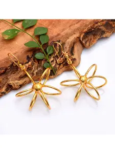 Silvermerc Designs Gold-Plated Contemporary Drop Earrings