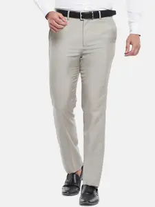 BYFORD by Pantaloons Men Beige Slim Fit Low-Rise Trousers
