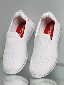 ASIAN Men White Mesh Running Non-Marking Shoes