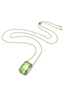 SWAROVSKI Gold-Plated Green Crystals Necklace