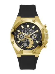 GUESS Men Black Patterned Analogue Watch GW0334G2