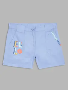 ELLE Girls Blue Printed Shorts