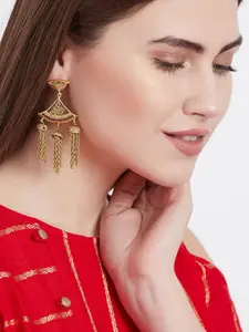 PANASH Women Gold-Toned Contemporary Drop Earrings