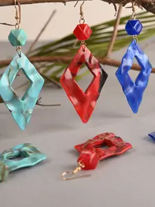 BuckleUp Multicoloured Contemporary Drop Earrings