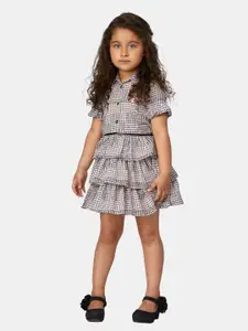 Peppermint Pink & Black Printed Cotton Dress