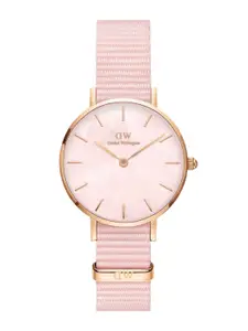 Daniel Wellington Women Pink Dial & Pink Straps Analogue Watch DW00100512