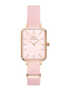 Daniel Wellington Women Pink Dial & Pink Bracelet Style Straps Analogue Watch DW00100509