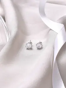 JOKER & WITCH Women Silver-Toned Contemporary Studs Earrings