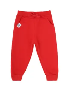 Bodycare Kids Bodycare Infant Boys Red Solid Cotton Regular Fit Joggers