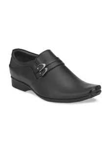 Ferraiolo Men Black Solid Formal Slip-On Shoes