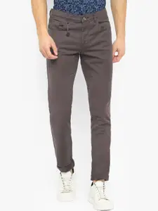 Turtle Men Brown Tapered Fit Jeans