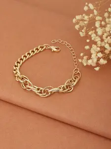 Carlton London Women Gold-Plated Handcrafted Link Bracelet