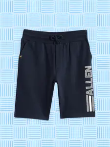 Allen Solly Junior Boys Navy Blue Typography Shorts
