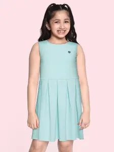 Allen Solly Junior Blue Solid Fit & Flare Dress