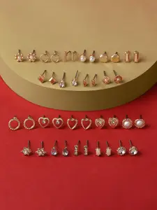 Accessorize London Women Blue Harvest Set Of 20 Pearl Stud Earring