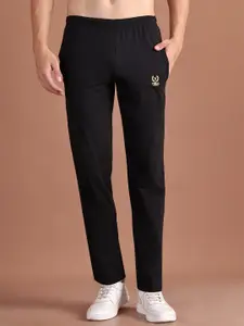 MACK JONNEY Men Black Solid Track Pants
