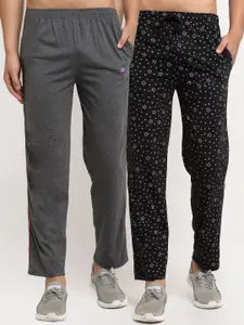 MACK JONNEY Men Black & Grey Pack Of 2 Track Pants