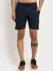 VIMAL JONNEY Men Navy Blue Printed Shorts