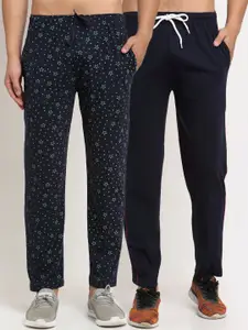 MACK JONNEY Men Navy Blue & Black Pack Of 2 Track Pants