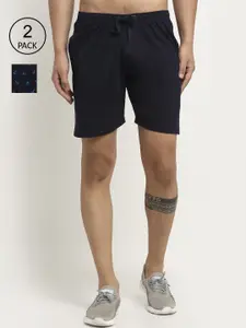 VIMAL JONNEY Men Pack Of 2 Navy Blue Shorts
