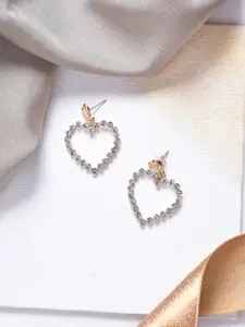 BEWITCHED Gold-Toned Heart Shaped Drop Earrings