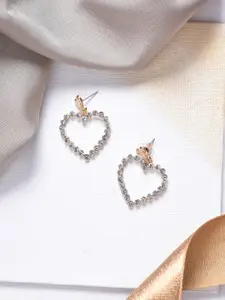 BEWITCHED Gold-Toned Heart Shaped Drop Earrings