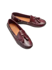 Churchill & Company Women Burgundy Solid Formal Loafers