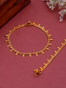 Silvermerc Designs Set of 2 Gold-Plated Delicate Anklets