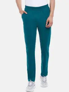 Ajile by Pantaloons Men Teal Green Slim-Fit Pure Cotton Track Pants